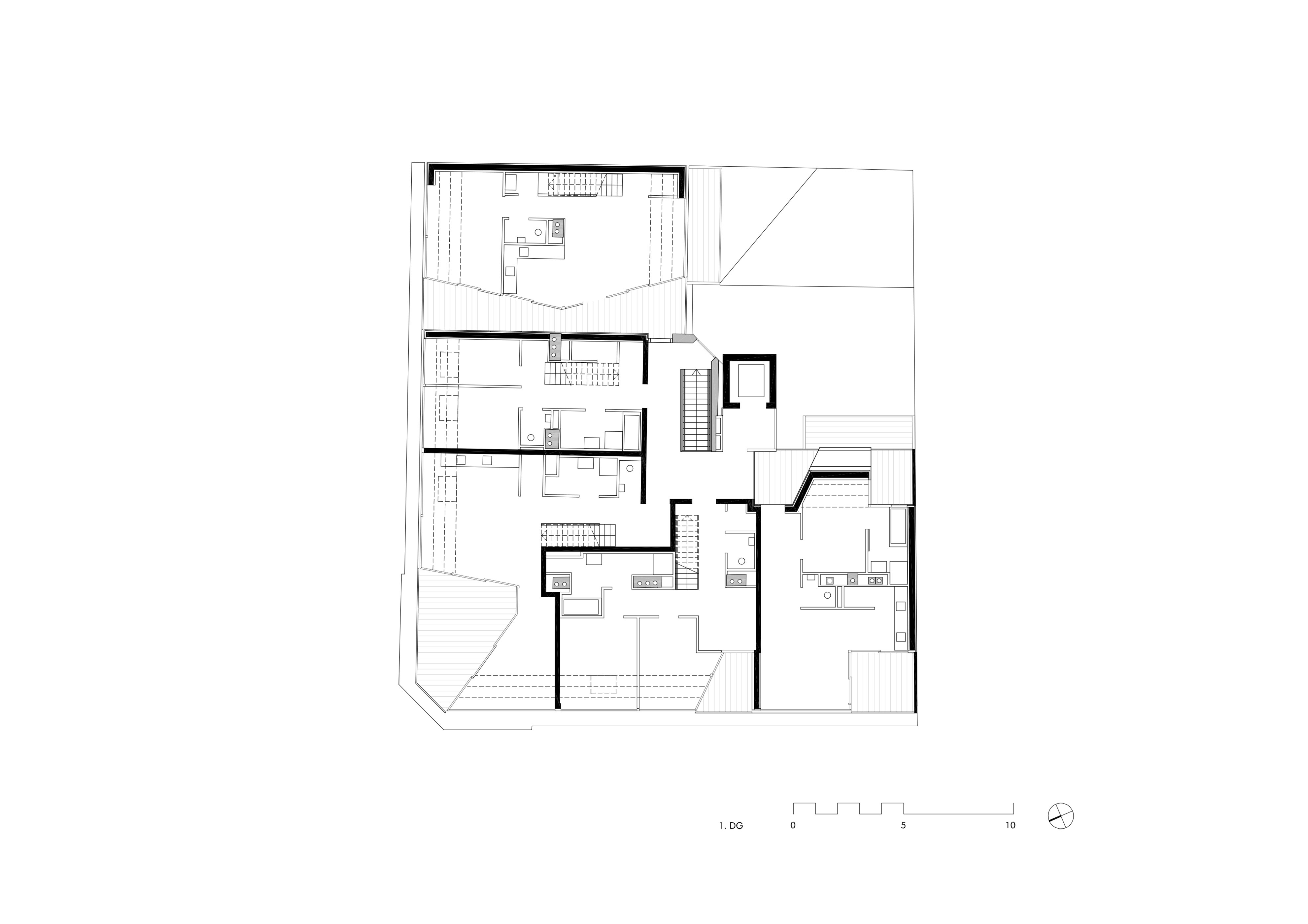 Grundriss OG1 Dachaufbau Grangasse / Wien 15