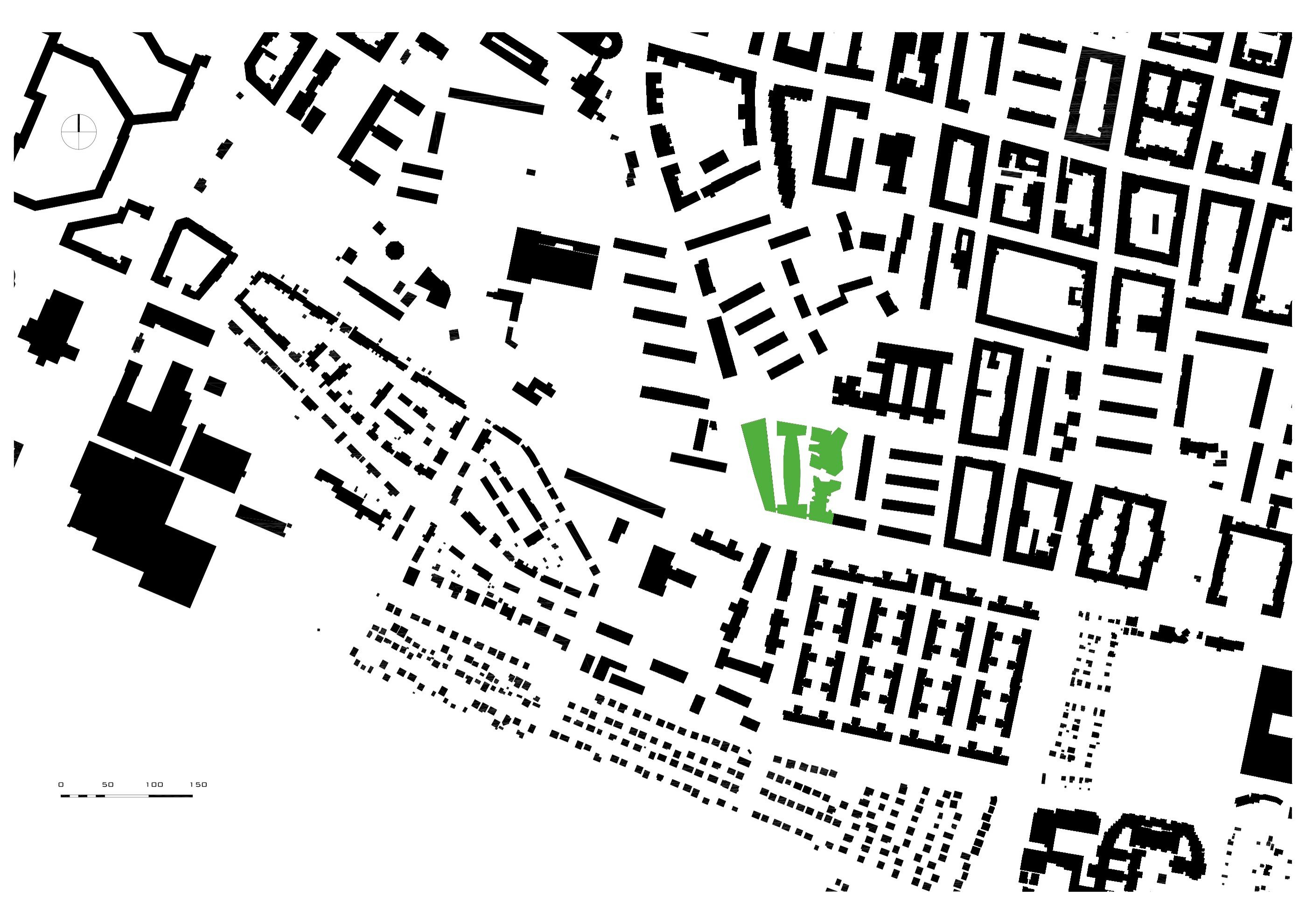 Schwarzplan Wohnhaus Raxstraße / Wien 10